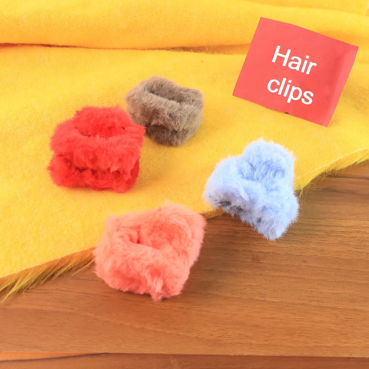 Small Hair Claw Clips Plastic Fluffy Hair Claw Hair Hair Accessories (12 Pcs Set) - Zidbik