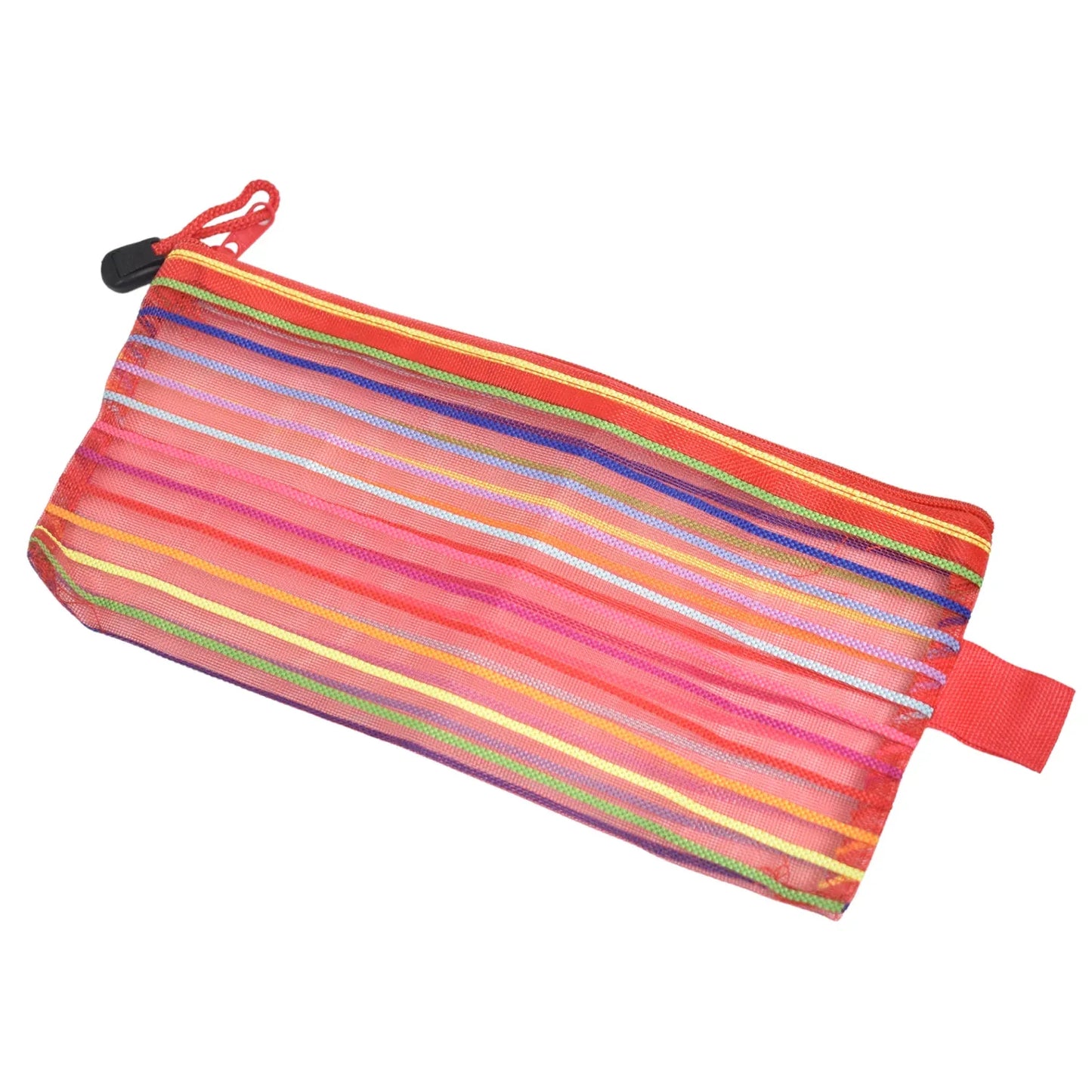 Transparent Zippered Nylon Mesh Multi Purpose Pouch Purse - Zidbik