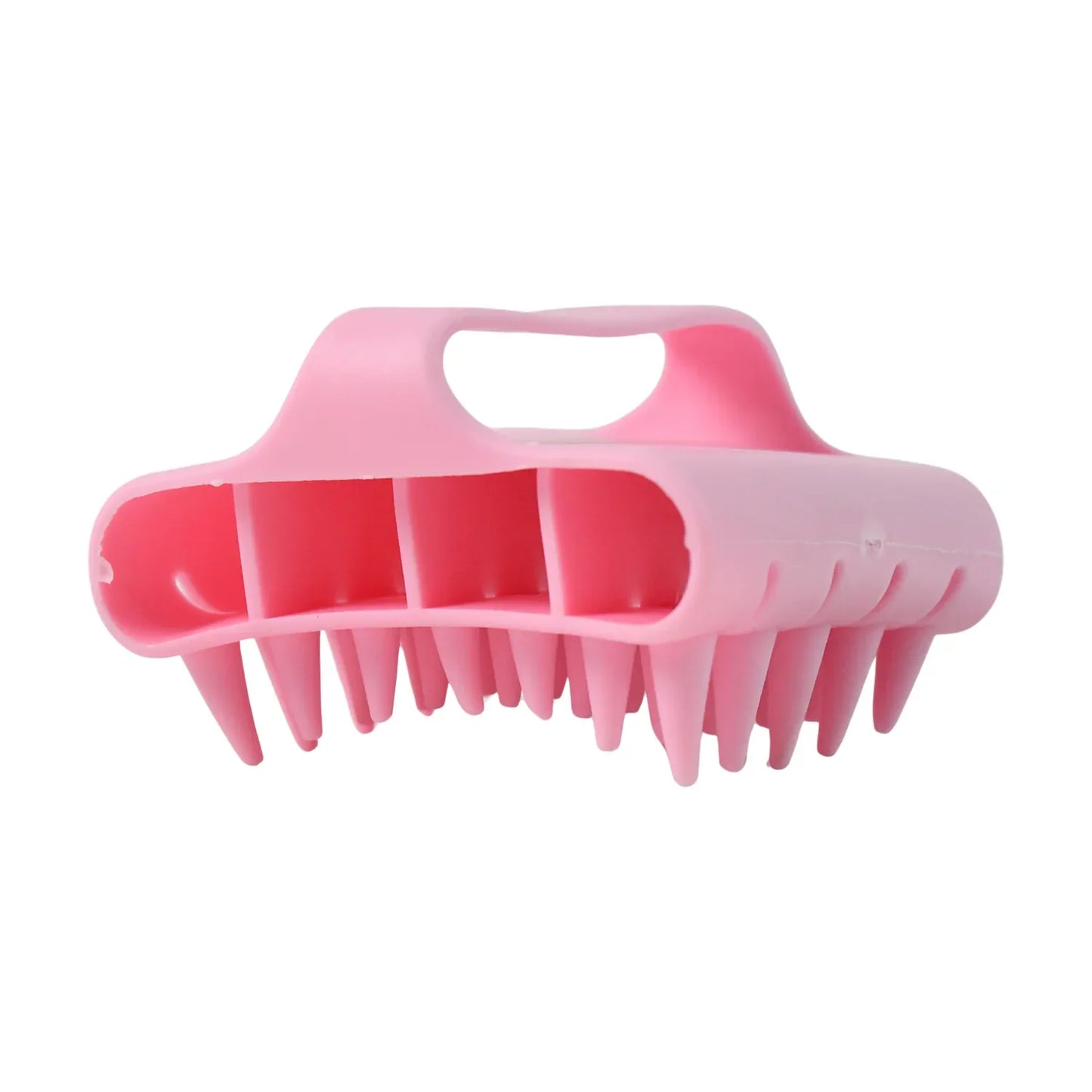 Scalp Massager Shampoo Brush Soft Silicone Hair Washing Comb With Handle - Zidbik