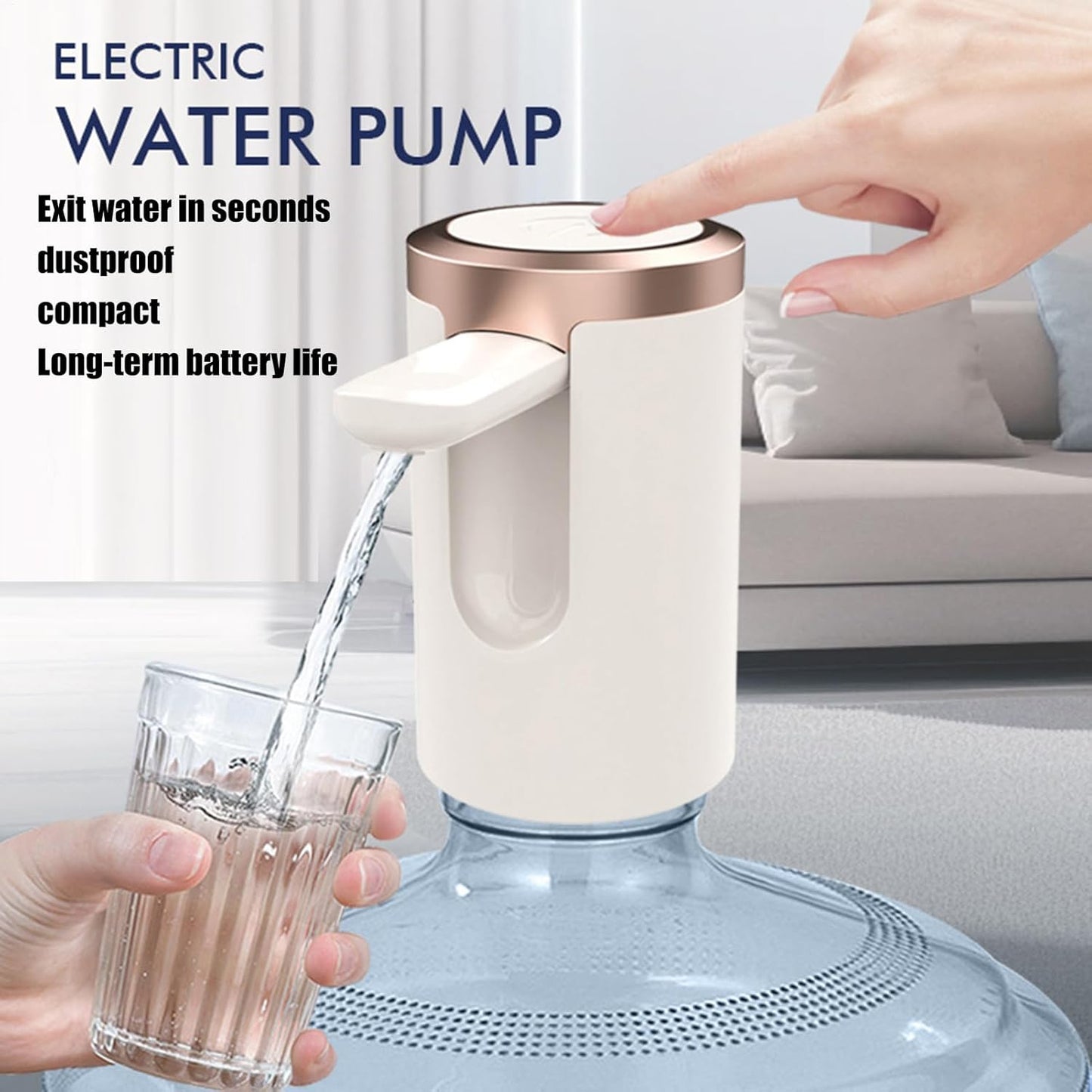 Usb Rechargeable Automatic Water Dispenser For 20 Litre Bottle (1 Pc) - Zidbik
