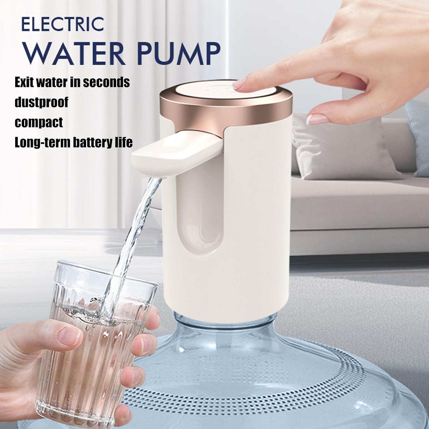 Usb Rechargeable Automatic Water Dispenser For 20 Litre Bottle (1 Pc) - Zidbik
