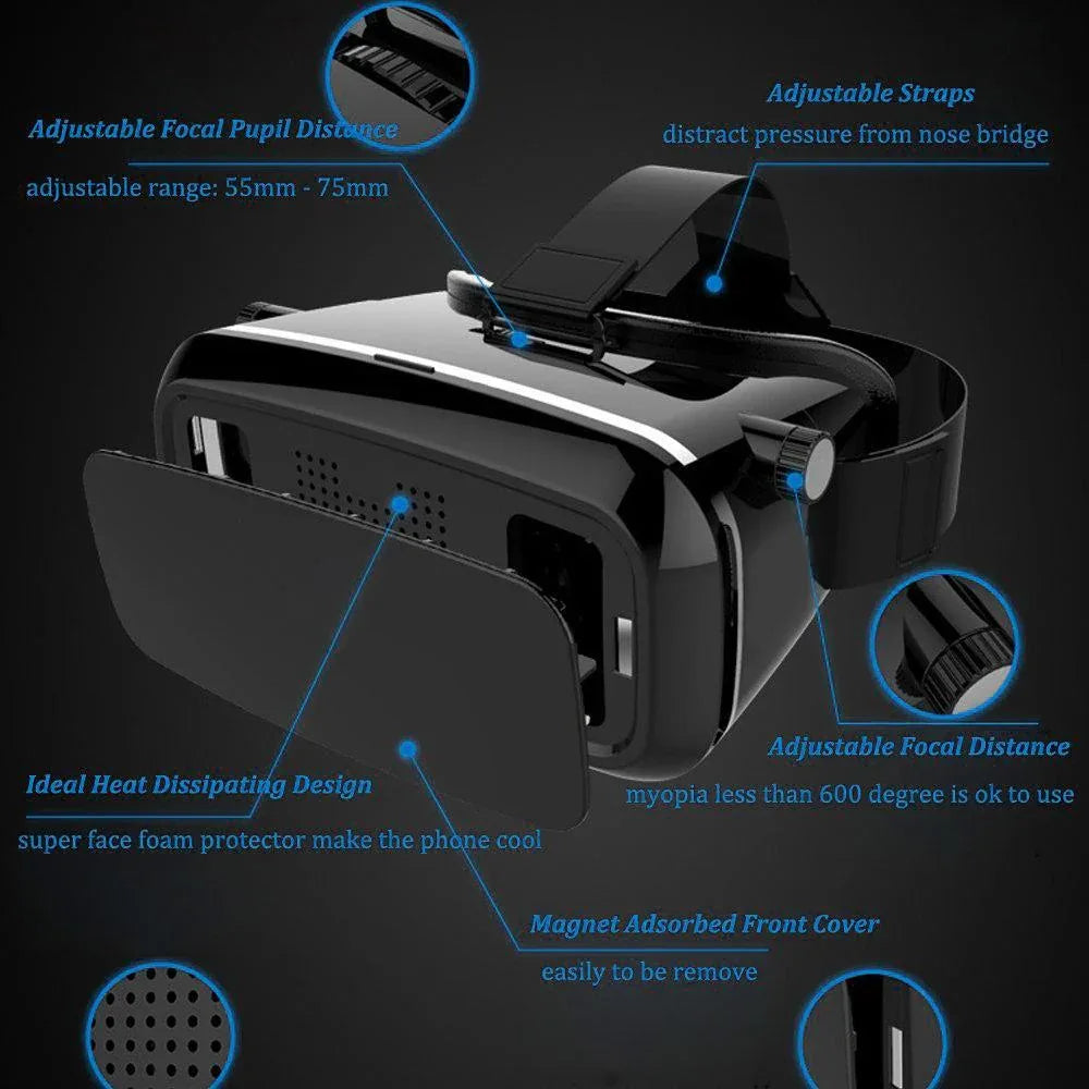 1447 Vr Pro Virtual Reality 3d Glasses Headset - Zidbik