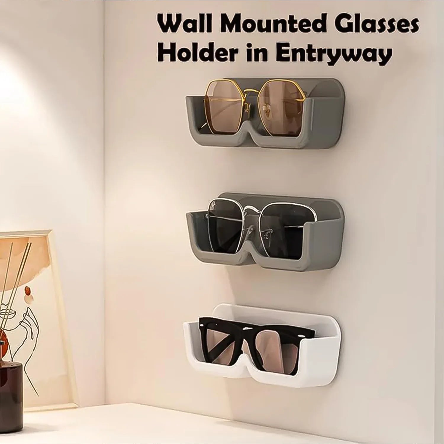 Wall Mounted Sunglasses Holder (4 Pcs Set) - Zidbik