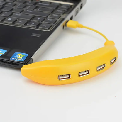 Banana Shape Usb Hub 2.0 Hub Usb Splitter 4-port Usb Hub (1 Pc) - Zidbik