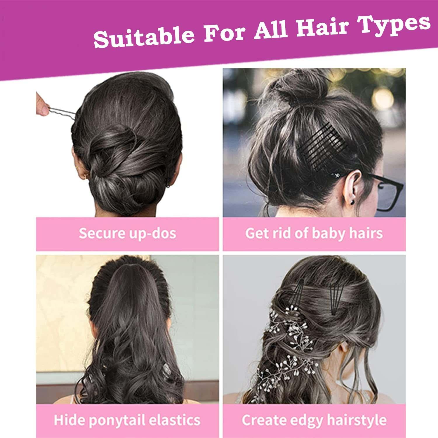 Medium Black Hair Bobby Pins (24 Pc) - Zidbik