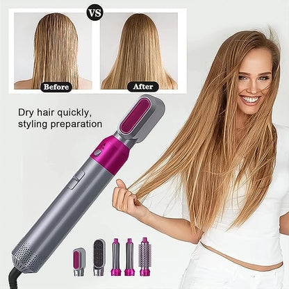 5 In 1 Hair Dryer Brush Multifunctional Hot Air Styler Hair Tools - Zidbik