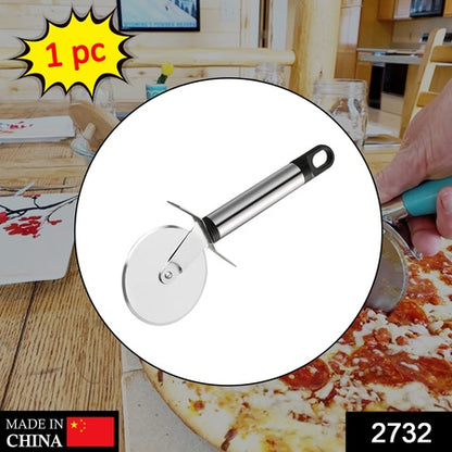 2732 Stainless Steel Pizza Cutter Pastry Cake Slicer Sharp Wheel Type