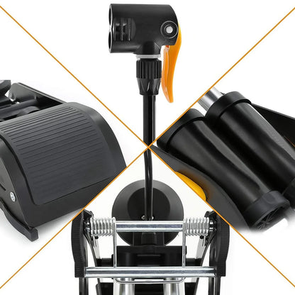 1691 Portable High Pressure Foot Air Pump Compressor For Car And Bike - Zidbik