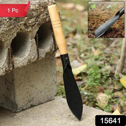 Heavy Duty Gardening Trowel With Wooden Handle (1 Pc) - Zidbik