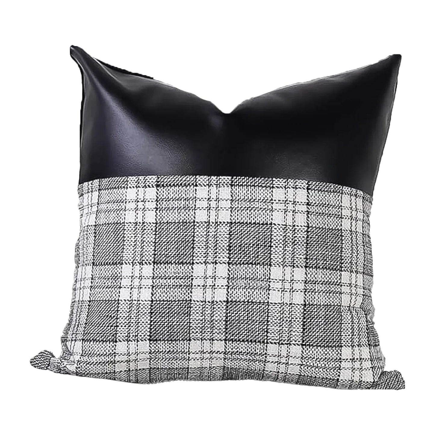 Pillow Covers Cushion Cases Soft Leather And Cotton (23 22 Inch 1 Pair 2 Pc) - Zidbik