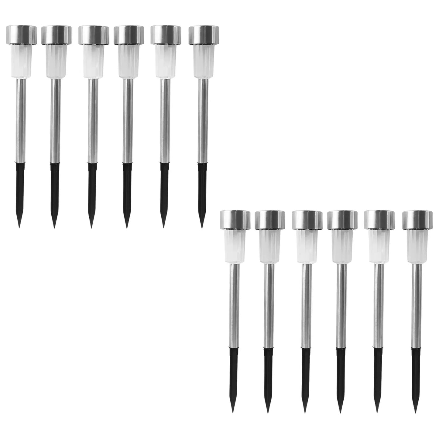 Solar Lawn Lamp Set Of 12 Pc - Zidbik