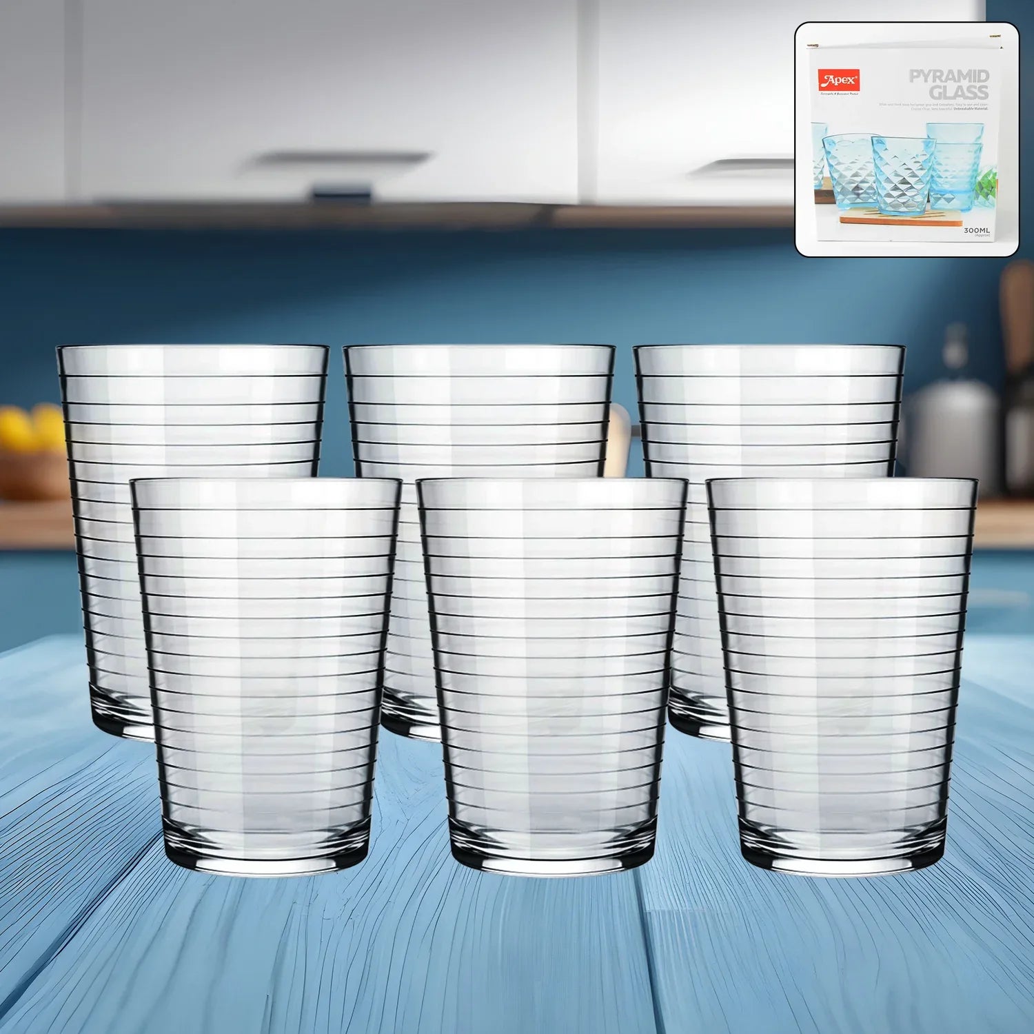 Apex Pyramid Ringo Plastic Glass 300ml Approx Durable Crystal-clear Tumbler - Zidbik