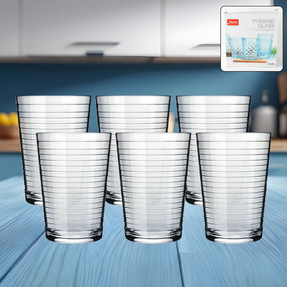 Apex Pyramid Ringo Plastic Glass 300ml Approx Durable Crystal-clear Tumbler - Zidbik