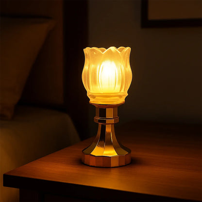 Premium Lotus Shaped Led Decorative Lamp With Stand - Zidbik