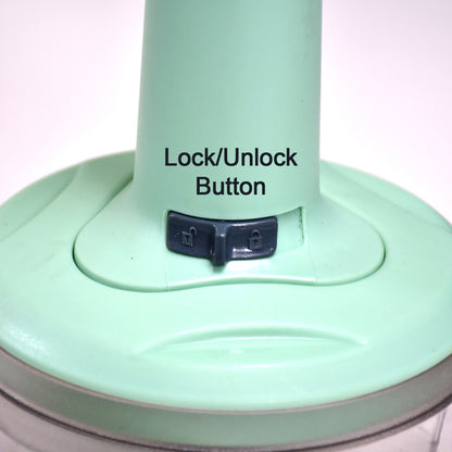 5102 2in1 Push Chopper 800ml Stainless Steel Blade Quick  Powerful Manual Hand Held Food Chopper To Chop  Cut Fruits Vegetables Herbs Onions For Salsa Salad - Zidbik