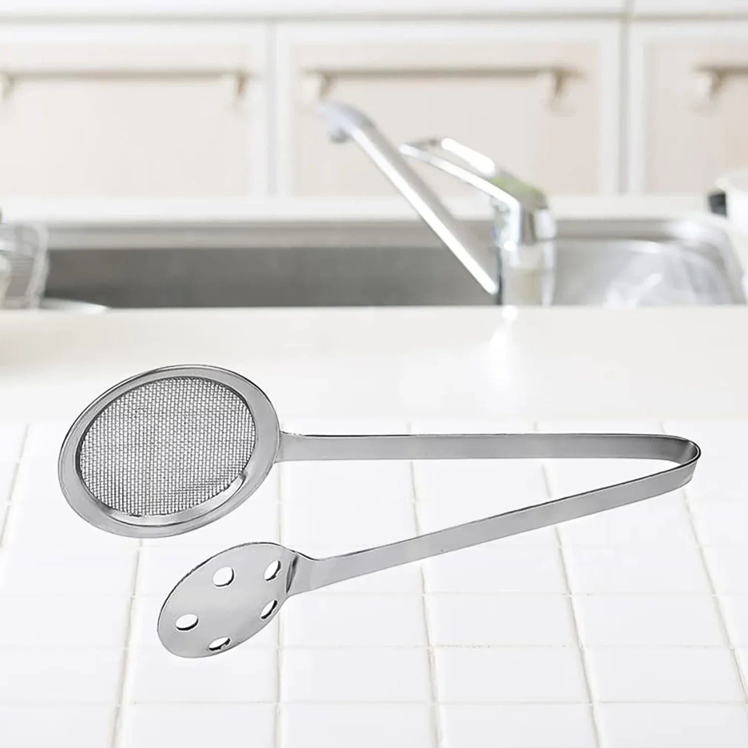 Apex Stainless Steel Skimmer Serving Tong - Zidbik