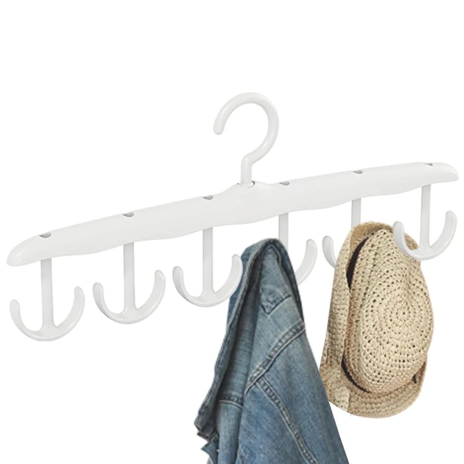 13948 Tank Top Hanger 12-hook Space Saving Hanger Capacity Rotatable Wood Space Saving Hanger Closet Organizers And Storage For Dorm Apartment For Tank Top - Zidbik