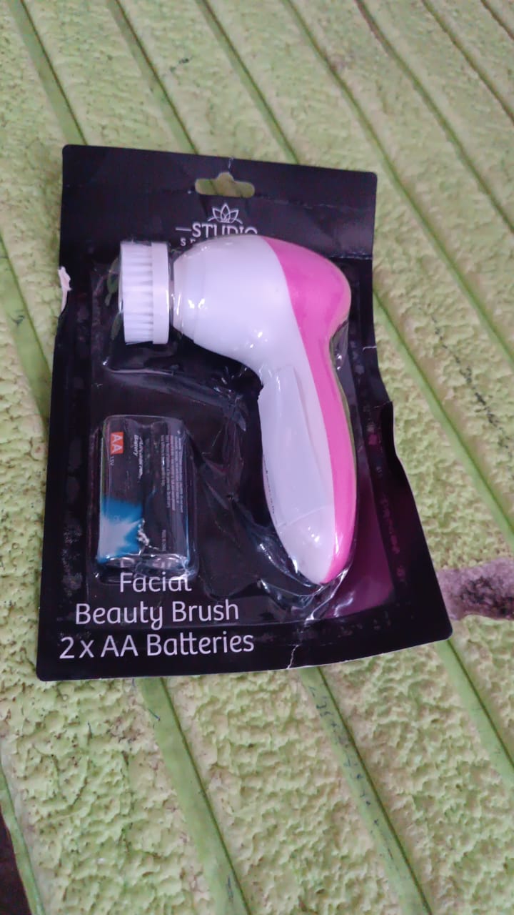 Facial Beauty Brush Face Massager (1 Pc  With 2 Aa Battery Included) - Zidbik