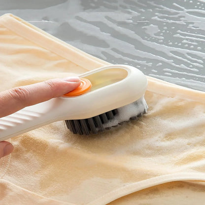 17928 Multifunctional Scrubbing Brush With Liquid Soap Dispenser Cleaning Brush With Liquid Soap Dispenser Shoe Brush For Cleaning Cloth Cleaning Brush With Handleliquid Shoe Brush For Shoe Clothes (1 Pc) - Zidbik