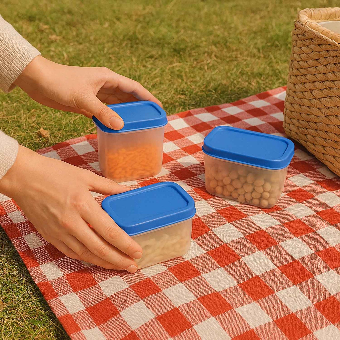 Apex Glory Plastic Storage Container Box Set (4 Pc) - Zidbik