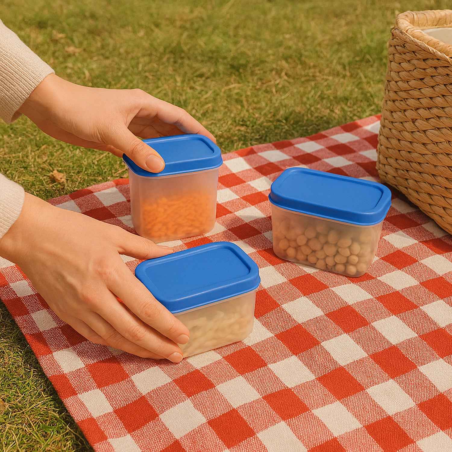 Apex Glory Plastic Storage Container Box Set (4 Pc) - Zidbik