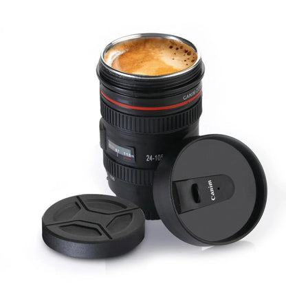 4763 Plastic Camera Lens Stainless Steel Coffee Mug - Zidbik
