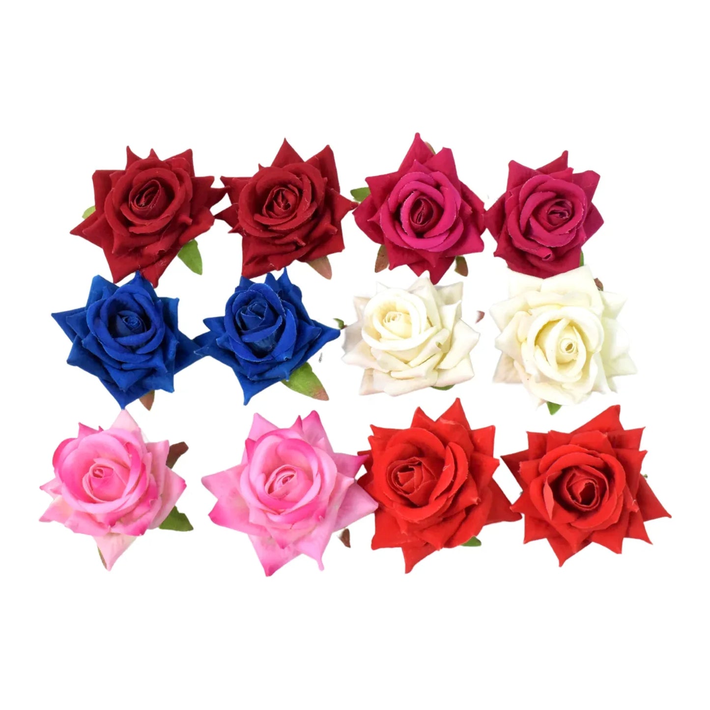 Colourful Flowing Flower Hair Pin (12 Pcs Set Mix Color) - Zidbik