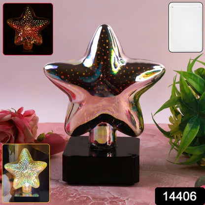 Star-shaped 3d Illusion Decorative Led Night Lamp (1 Pc) - Zidbik