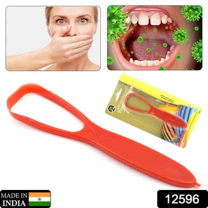 Plastic Tongue Cleaner – Oral Hygiene Scraper for Fresh Breath & Bacteria Removal (1 Pc) - Zidbik