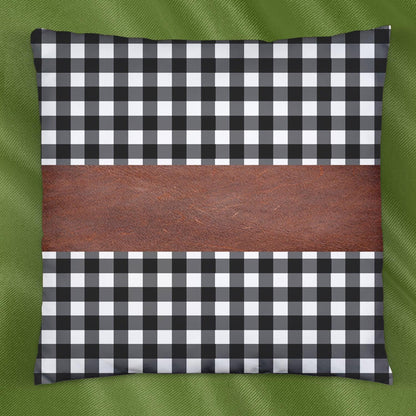 Pillow Covers Leather Cotton Cushion Covers (15 15 Inch 1 Pair 2 Pc) - Zidbik