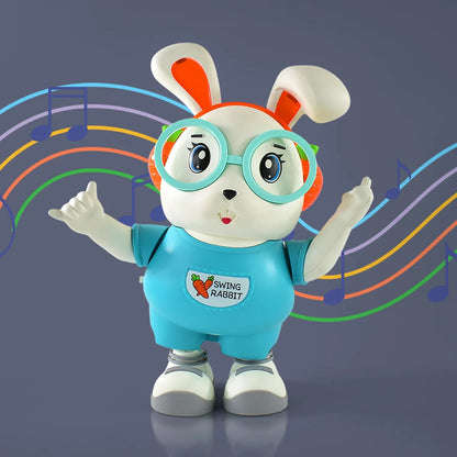 Swing Rabbit Musical Dancing Toy Interactive Bunny With Lights Sounds (1 Pc Battery Not Included) - Zidbik