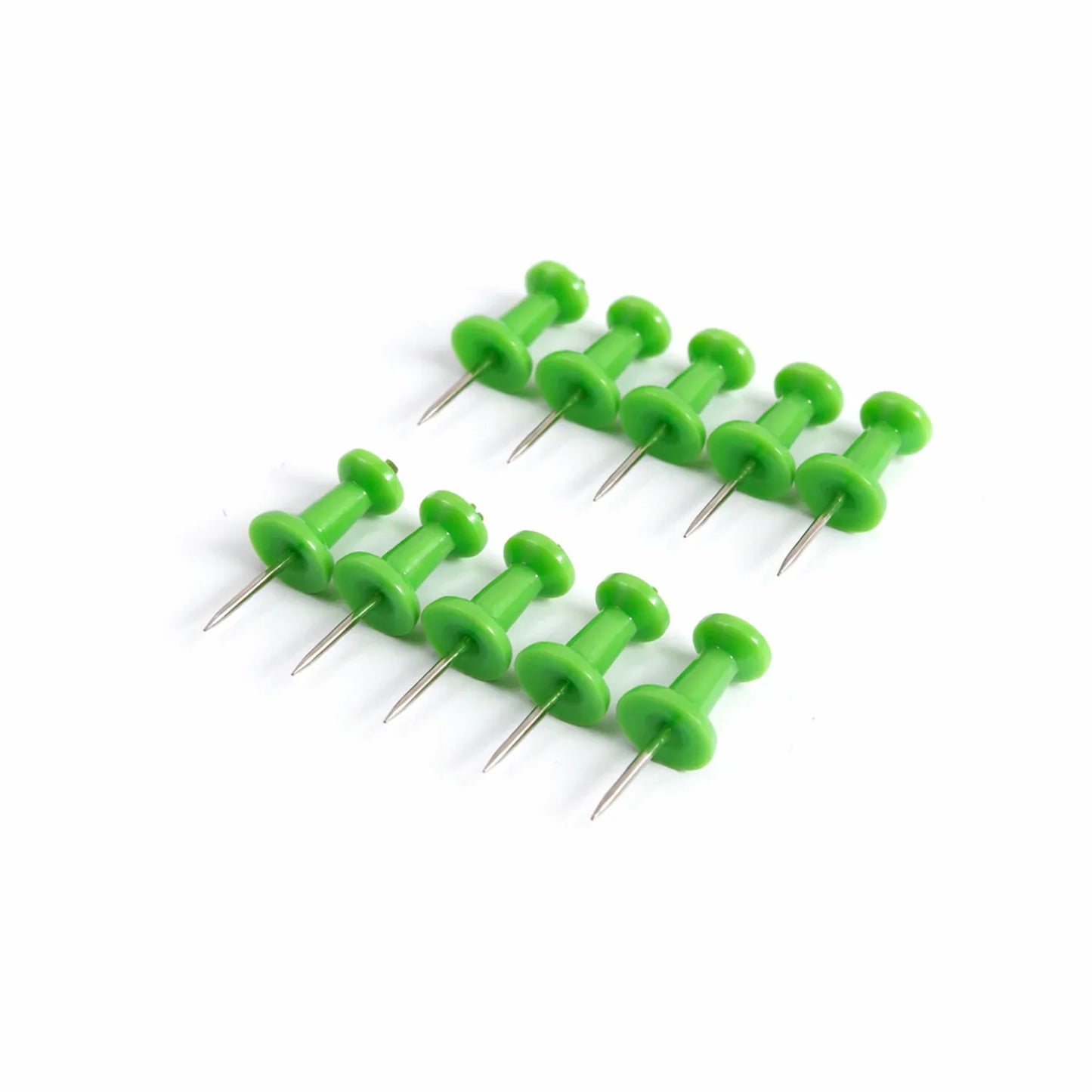 Green Plastic Push Pins Thumb Tacks For Notice Board (10 Pc) - Zidbik