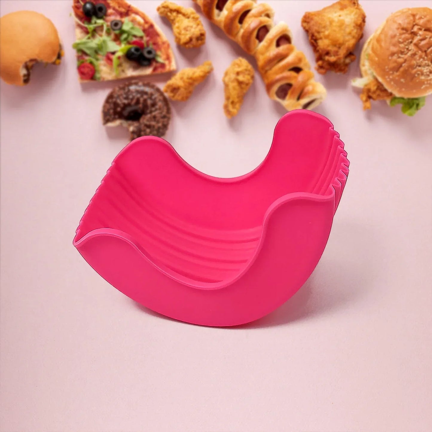 Silicone Burger Holder Snack Holder Reusable Burger Holder - Zidbik
