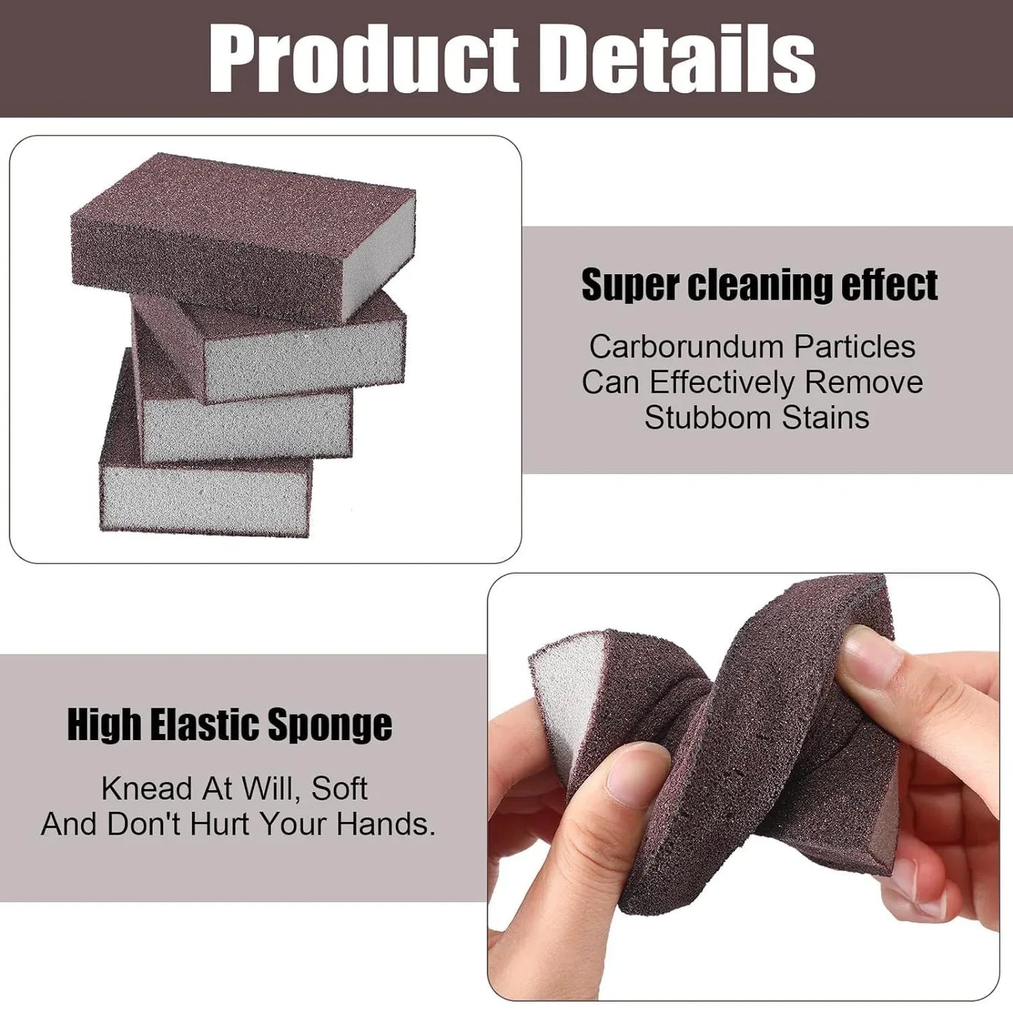 Multipurpose Kitchen Cleaning Sponge Scrub Block (7 X 7 Cm 1 Pc) - Zidbik