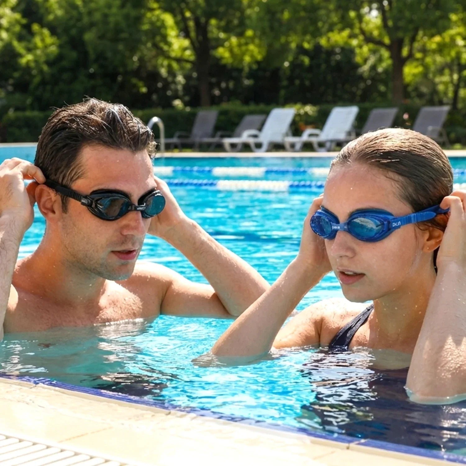 Swimming Goggles Set (2 Pieces Set) - Zidbik