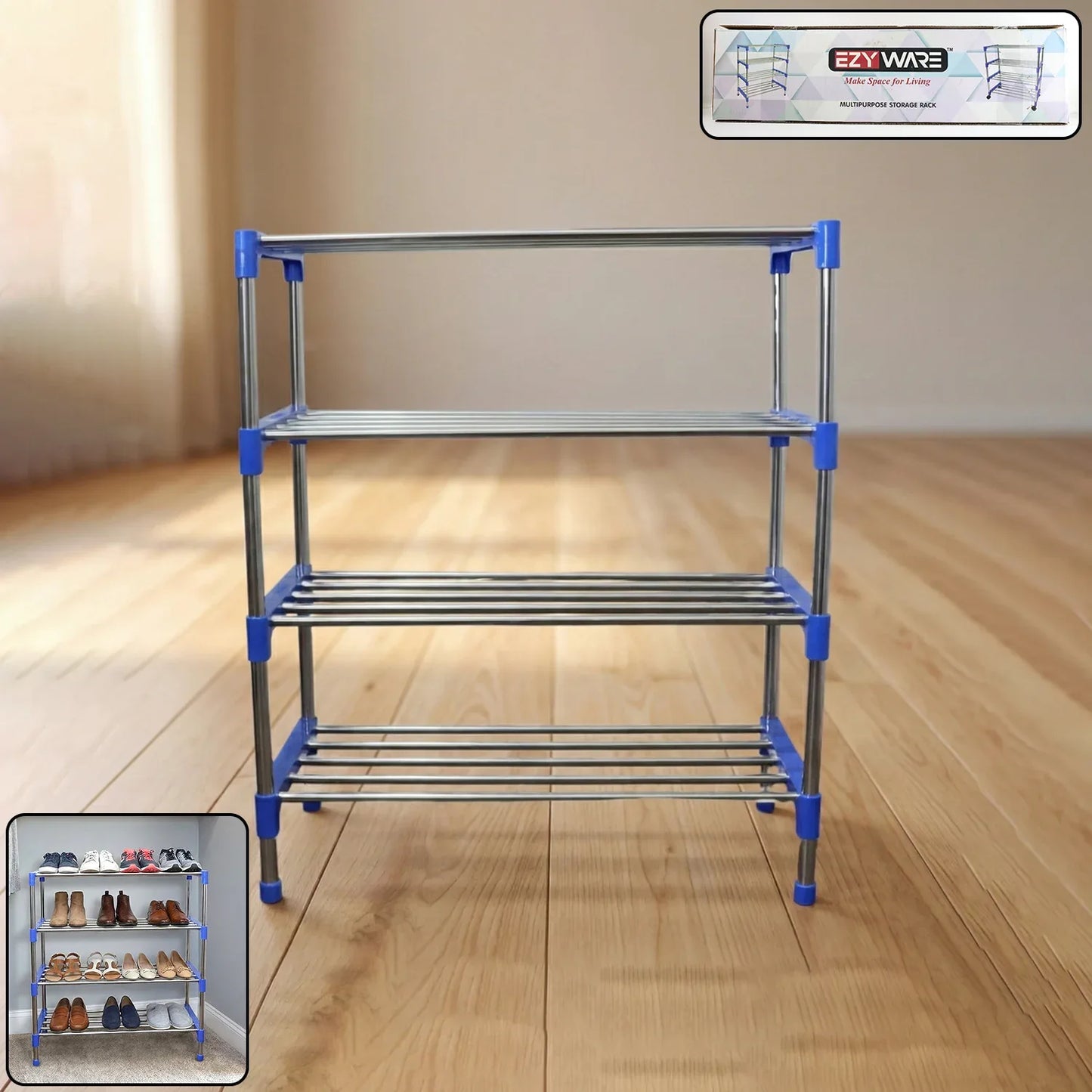 Multipurpose 4-layer Shoe Rack Organizer Set - Zidbik