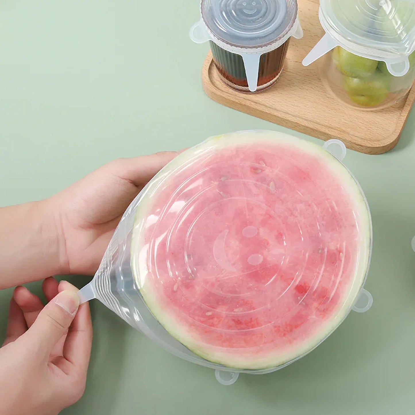 Reusable Stretchable Food Cover Set (6 Pc) - Zidbik