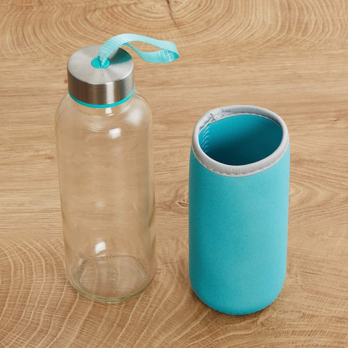 1199 Glass Water Bottle (500 Ml) With Cover - Zidbik