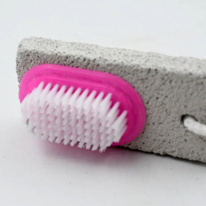 9352 Hand And Foot Brush With Pumice Stone To Remove Dead Skin Callus Stone Foot Scrubber Pedicure Brush For Dead Skin - Zidbik