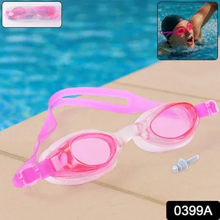 0399a Swimming Goggles With Adjustable Clear Vision Anti-fog Waterproof Swimming Goggles - Zidbik