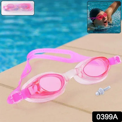 0399a Swimming Goggles With Adjustable Clear Vision Anti-fog Waterproof Swimming Goggles - Zidbik