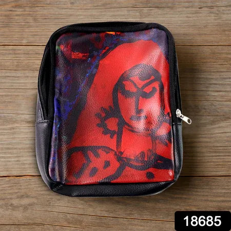 Handcrafted Multipurpose Zipper Pouch With Traditional Art Print (1 Pc) - Zidbik