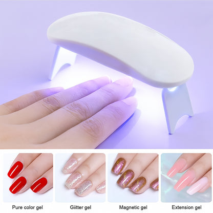 Mini Portable Uv Led Nail Lamp For Gel Nail Polish Curing (1 Pc) - Zidbik