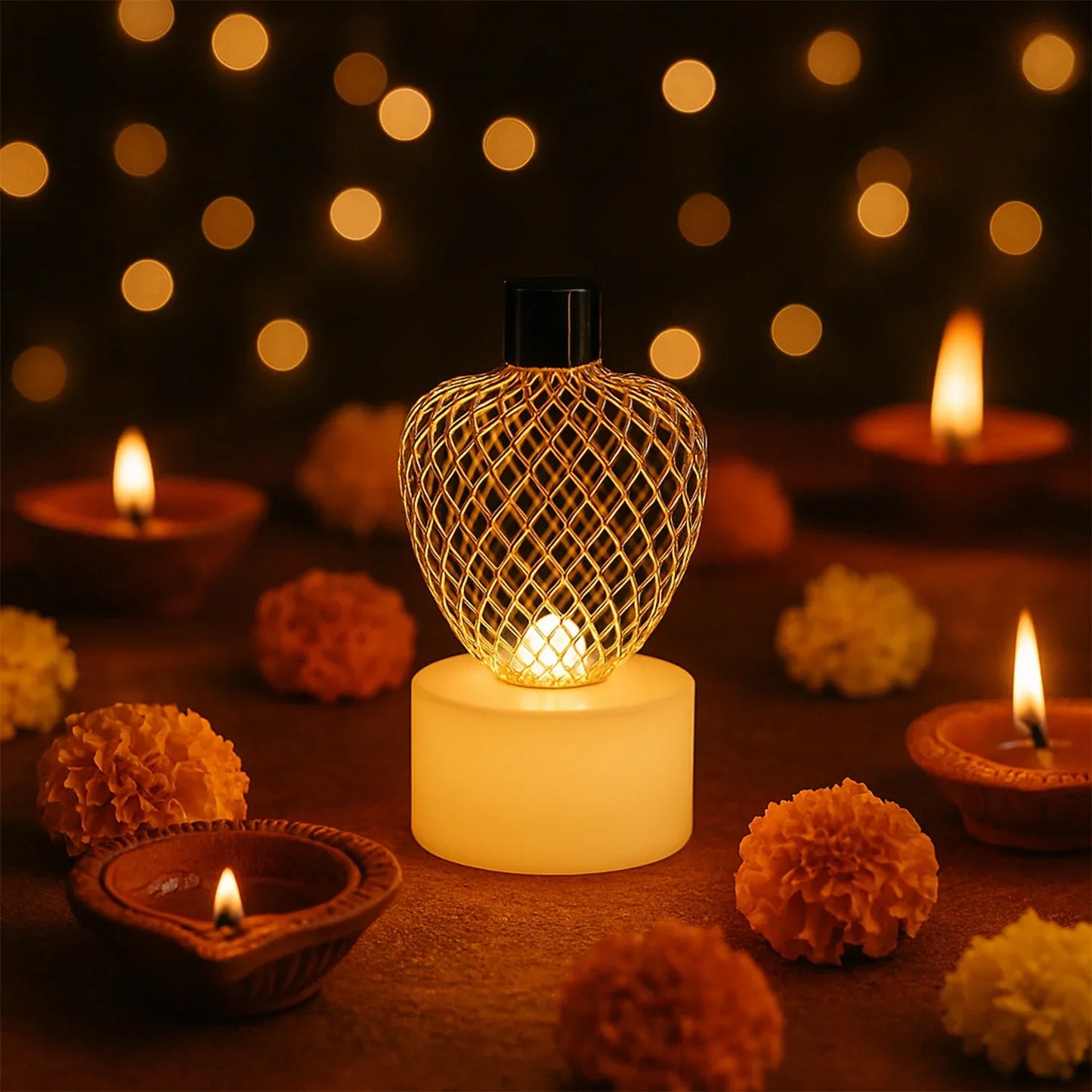 Decorative Apple Shape Led Tealight Candles (12 Pc) - Zidbik