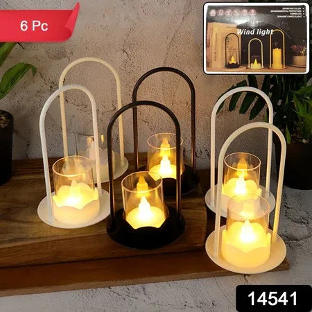 Decorative Wind Light Style Plastic Flameless Led Candles (6 Pc) - Zidbik