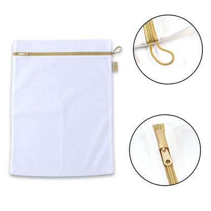 6459 Large Mesh Laundry Bags For Delicates With Premium Zipper Travel Storage Organize Bag Clothing Washing Bags For Laundry Blouse Bra Hosiery Stocking Underwear Lingerie (1 Pc) - Zidbik
