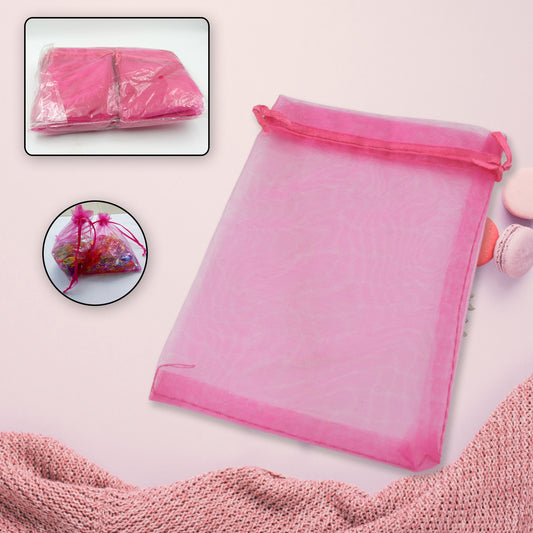 8780 Organza Gift Bags Small Mesh Bags Drawstring Gift Bags Christmas Drawstring Organza Gift Bags Wedding Party Festival Gift Bags (100 Pcs Set) - Zidbik