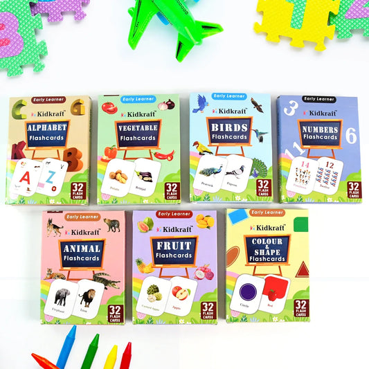 7-in-1 Kidkraft Early Learner Flashcard Combo Set ( 224 Pc Card) - Zidbik
