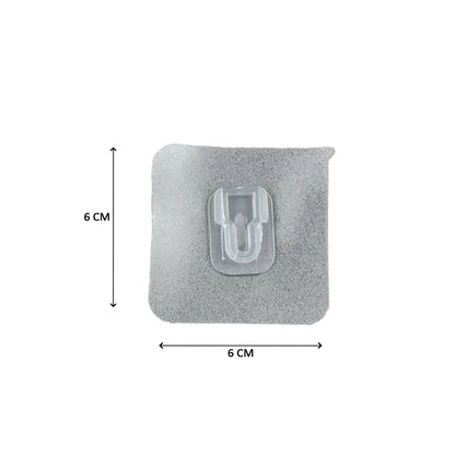 7433 Transparent Adhesive Male Hook Used For Hanging Various Types Of Items (1pc) - Zidbik