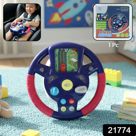 Musical Steering Wheel Driving Toy (1 Pc) - Zidbik